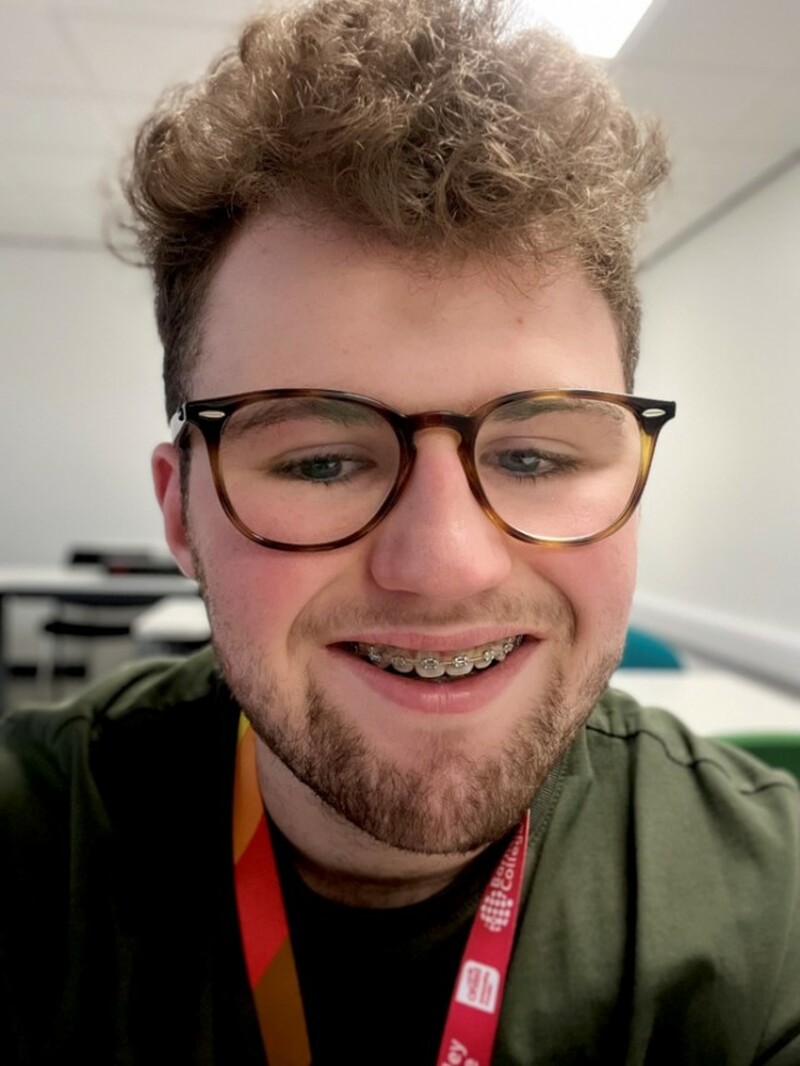 Digital T Level student Tom Ashforth.
