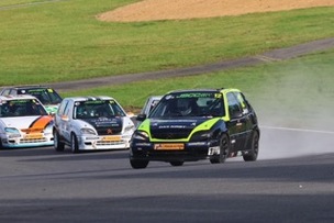 Jonathan Moore with his racing team at Brands Head.