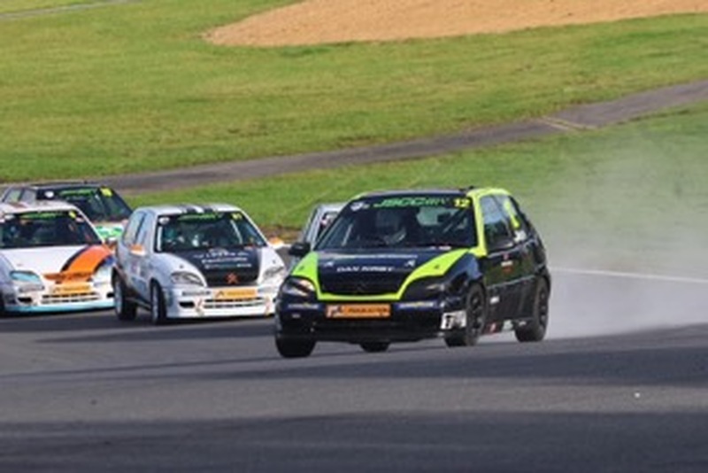 Jonathan Moore with his racing team at Brands Head.