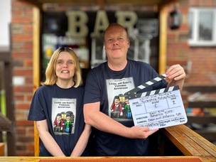 LIGHTS, CAMERA, ACTION: Dean and Rebecca Sills.