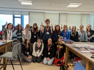 FUNDRAISER: Fashion students at the college completed the challenge.