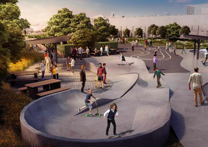GRAND PLANS: How designers expect the new youth hub’s outside zone to look.