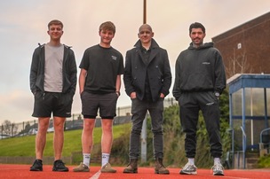 SUPPORT: Bailey Land, Harry Braithwaite, James Brown and Sam Garforth.