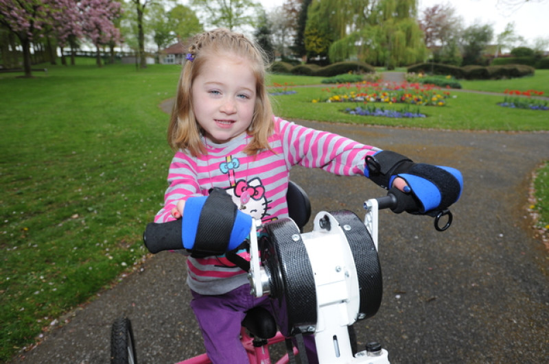 Main image for Stroke victim Mikka tries out new wheels