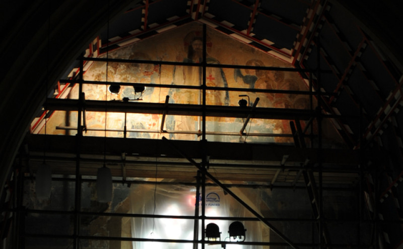 Main image for Mural restoration takes shape