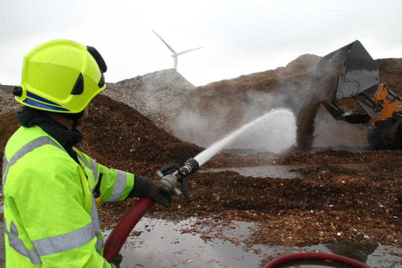 Main image for Firefighters tackle recycling centre fire
