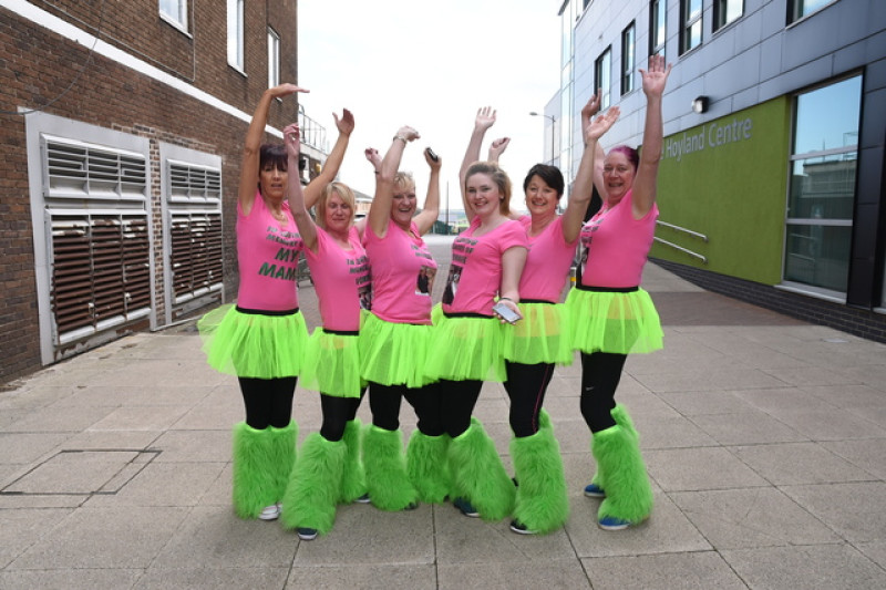 Main image for Girls limber up for Race for Life