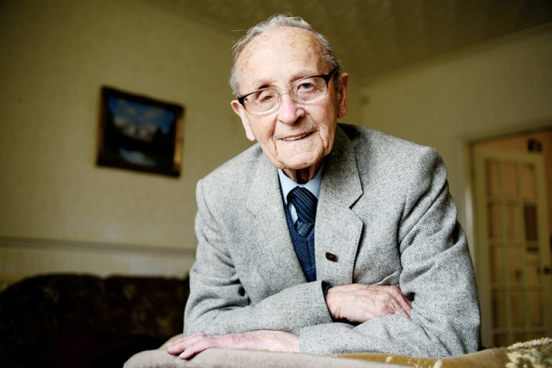 Main image for Ernie vows to continue volunteering until he's 100