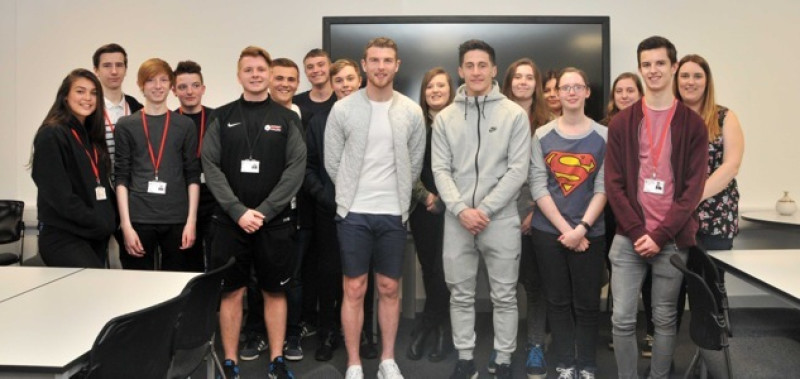Main image for Play-off heroes visit Barnsley College