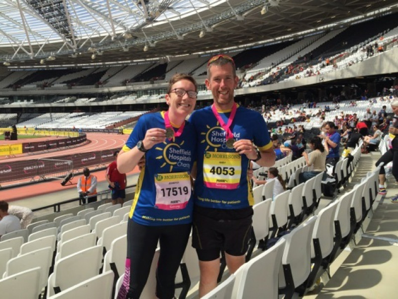 Main image for Husband takes on epic run for hospital who kept his wife alive