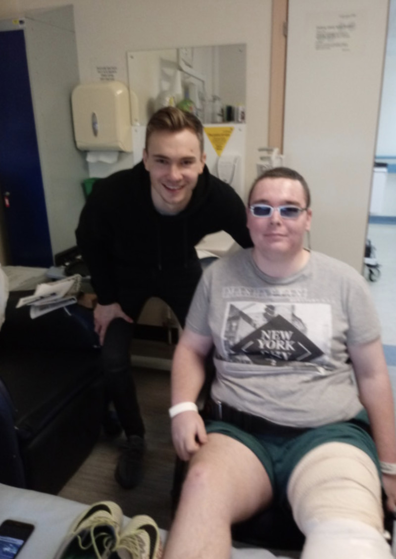 Main image for Hedges an inspiration to teenage fan who is learning to walk after double amputation
