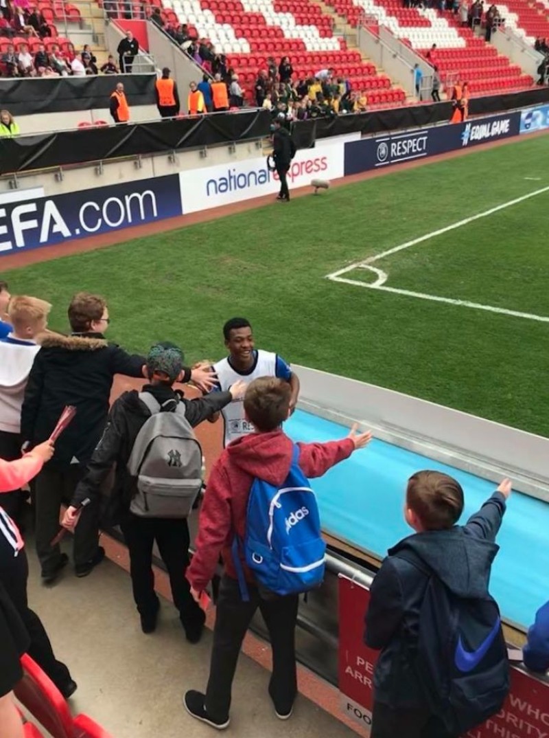 Main image for School pupils enjoy European clash at New York Stadium