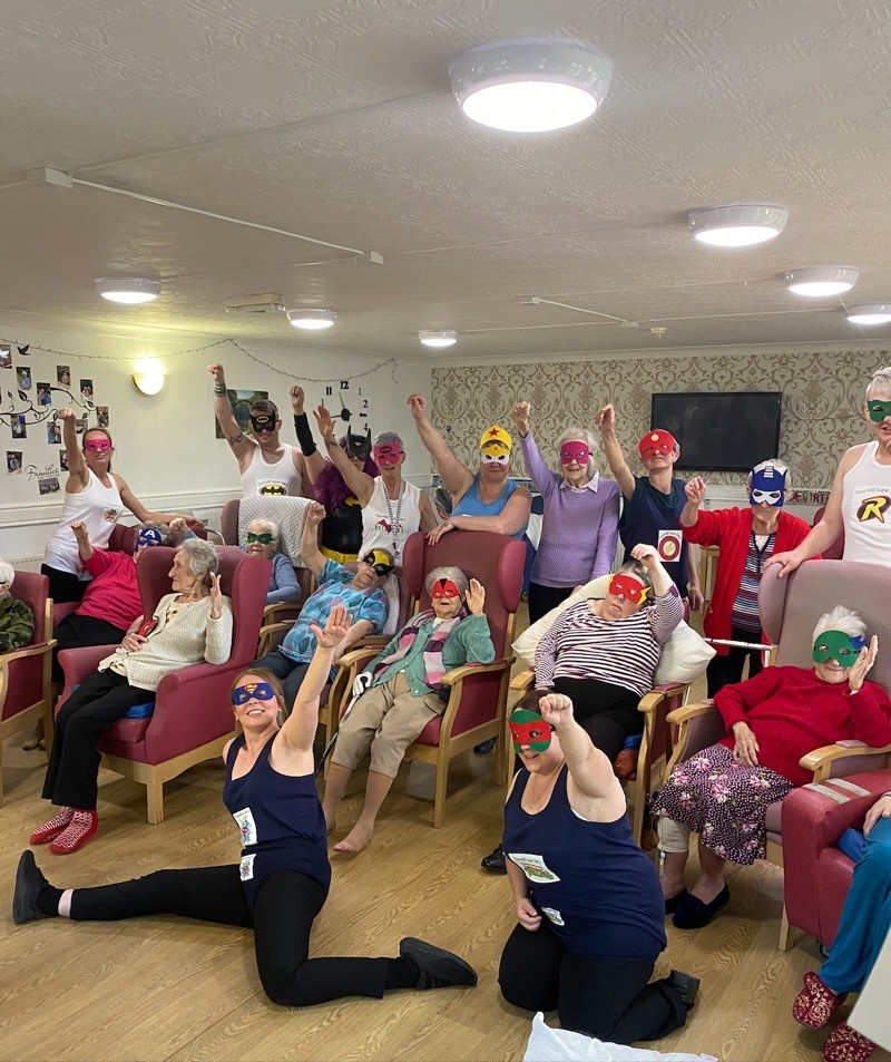 Main image for Care home boosts morale with super hero day