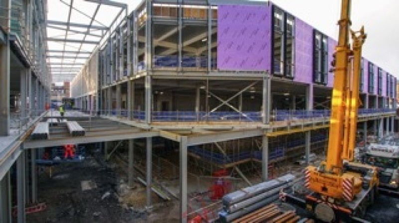 Main image for Glass Works build resumes after coronavirus halt