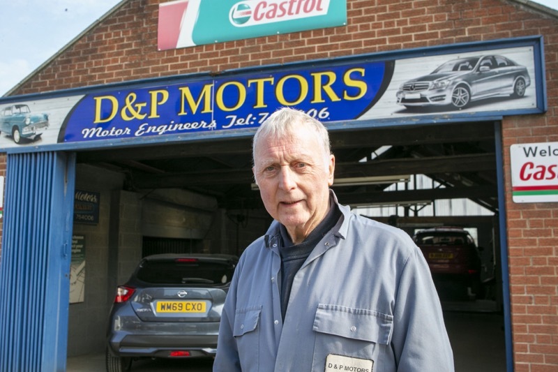 End of Shift: Dennis Chapmen calling it a day at his garage after 60 years. picture Shaun Colborn PD092101