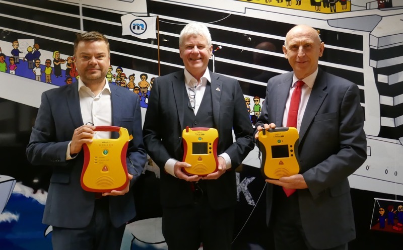 VAT CUT CALL: John Healey is pictured with David Stockdale and Rob Higgie.