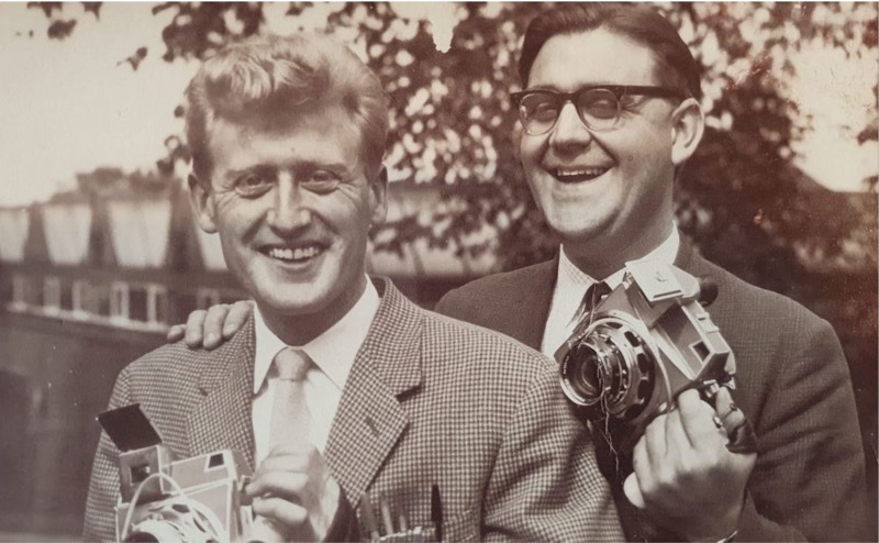 Don Oakes with fellow Chronicle photographer Geoff Richards.