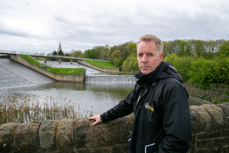 WARNING: Fire saftey officer Craig Huxley pictured at Worsbrough res warning the dangers of cold water. Picture Shaun Colborn PD093104