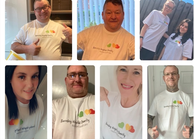 CHARITY WALK: Those who are attempting to raise money for Barnsley Hospital Charity.