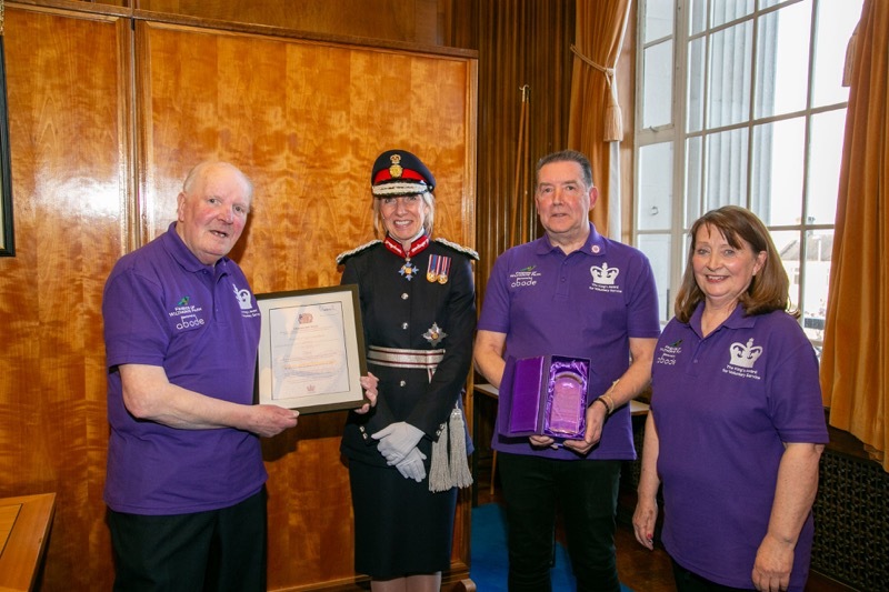 KINGS REWARD: Friends of Wilthorpe park received the equivalent of the MBE from Dame Hillary. Picture Shaun Colborn PD092991
