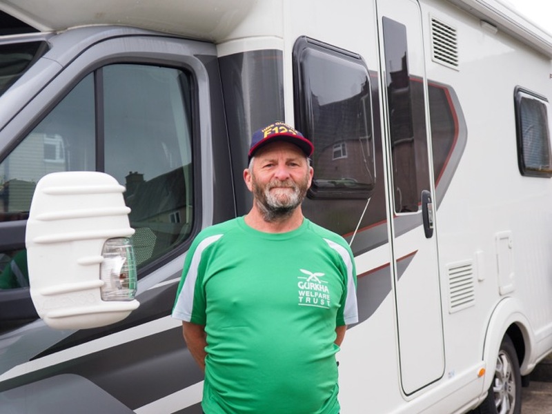 Jim Morton 63 of Gledhill Avenue Cubley, is walking the length
 of the d day landing beaches in may. Jim is raising a total of £50000 for the Gurkha welfare trust.