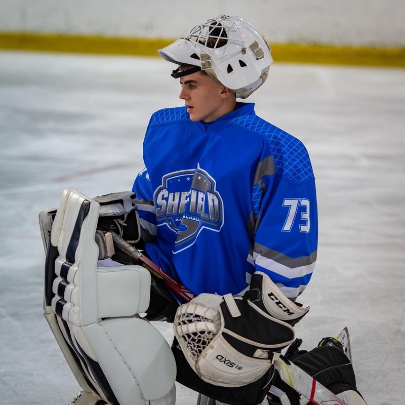 Young Sinn Wilson on the ice.