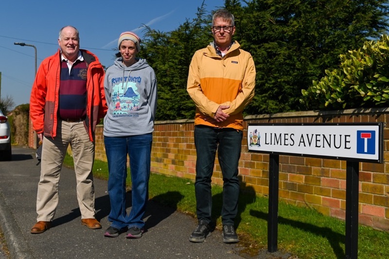 PETITION: Couns Dickie Denton, Leyla Nayeri and Steve Hunt.