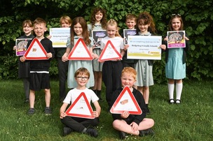 HEDGEHOG FRIENDLY: Pupils at Barugh Green Primary School.
