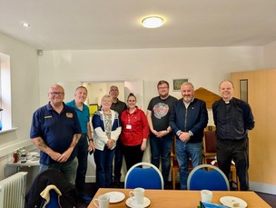 COMMUNITY: Eddie Harper, Robert Frost, Brenda Eastwood, Ray Trent, Jayne Trent, James Higginbottom, Dominic Paterson and Rev. John Armstrong.