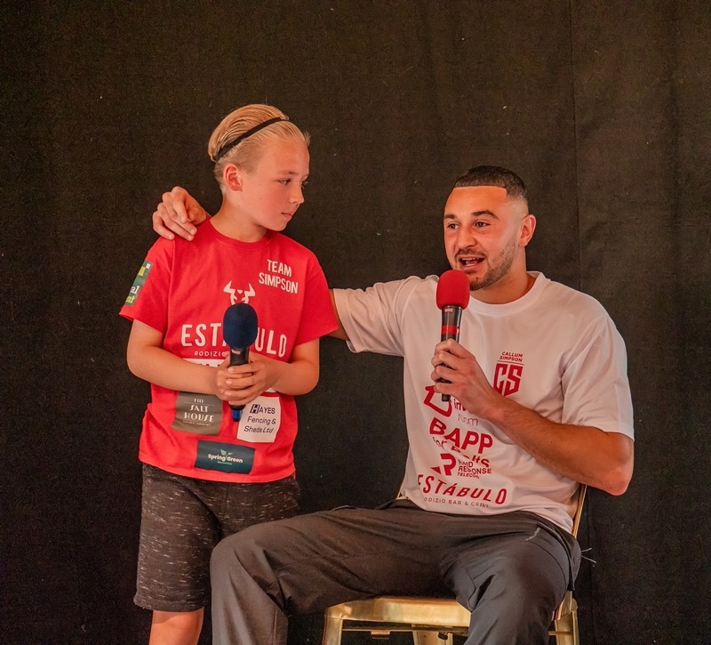 MEET AND GREET: Callum Simpson with Kadie-Leigh Hanlon.