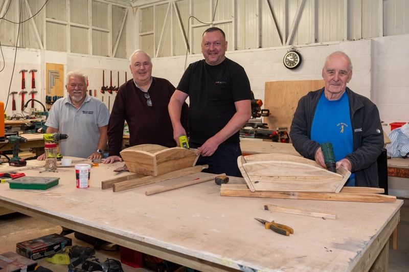 HANDY MEN: Steve Nixon, Richard Bromley, Phil Auld and Sergej Pustovalov. Picture: Charley Atkins.
