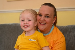 YOUNG CHAMPIONS: Isabella Glossop with her mum, Samantha.