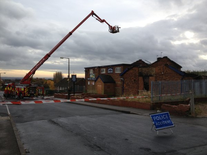 Main image for 30 fire-fighters battle blaze at disused club