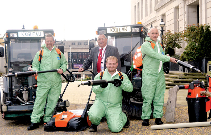 Main image for Gumbusters tackle town's sticky problem