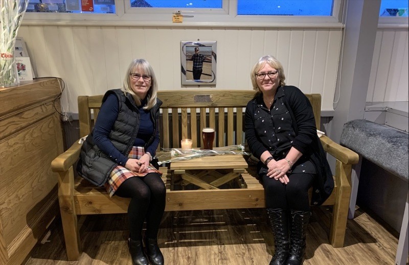 Main image for Club unveils bench to remember barman