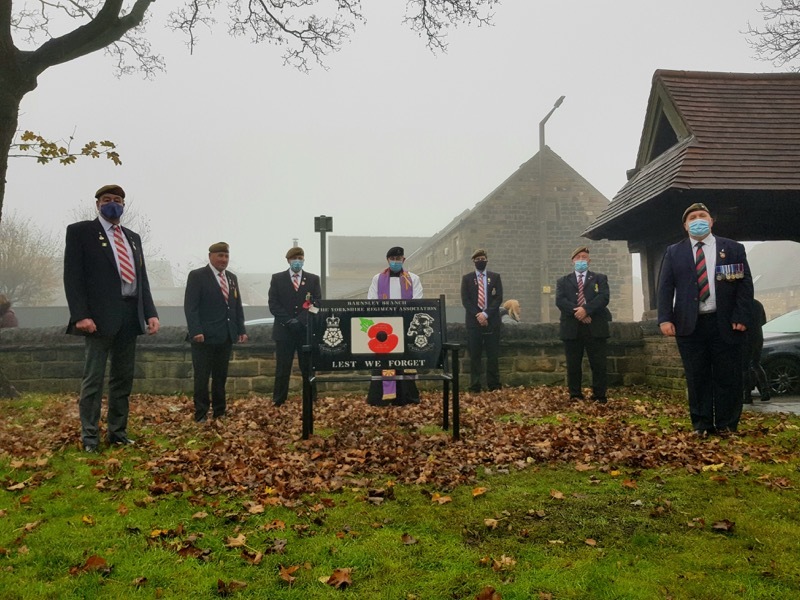 Main image for Memorial bench dedicated to ex-servicemen blessed