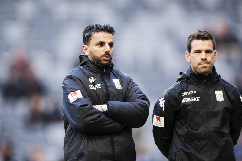 Pota Asbaghi, left, with assistant Ferran Sibila. Picture: Getty