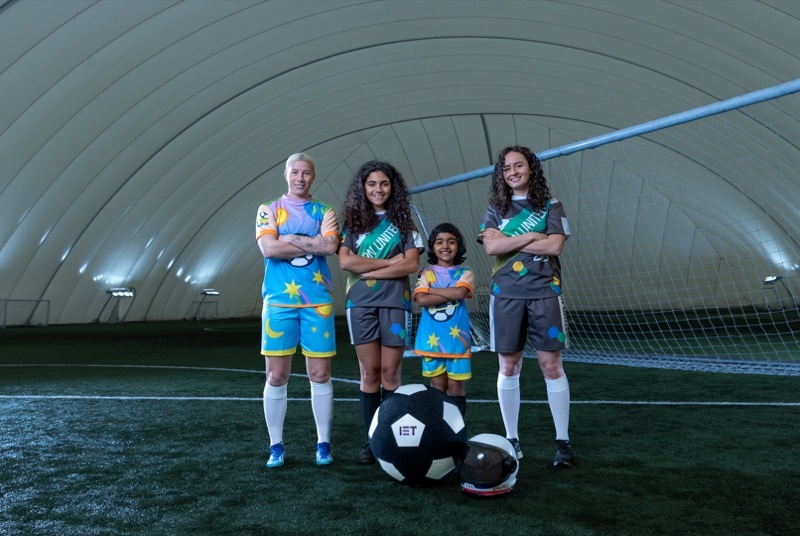 OUT OF THIS WORLD: Bethany England with the lunar kit.