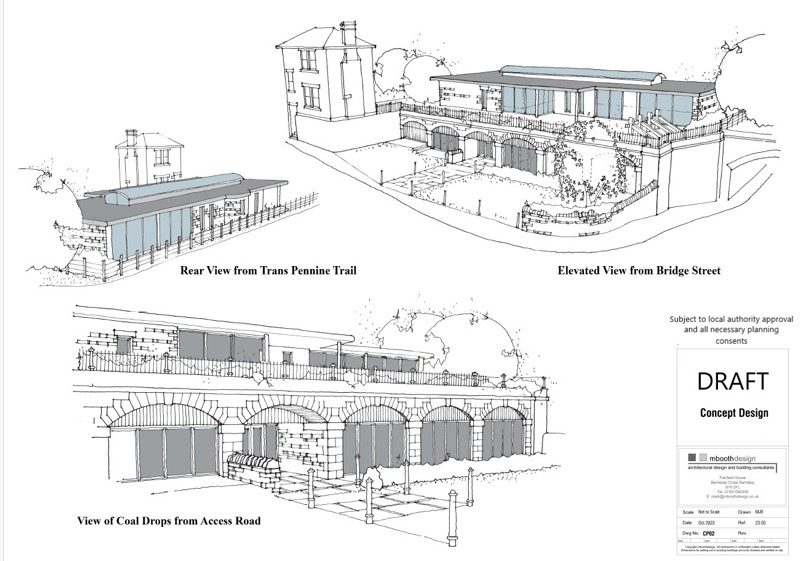 FUTURE LOOK: Penistone’s coal drops and what they could look like if plans are approved.
