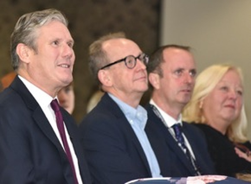 Sir Keir Starmer  with Sir Steve Houghton Picture: Wes Hobson.