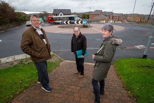 SPEEDING ISSUE: Eric Richardson, Graeme Fitt and Sue Reed. PD094626