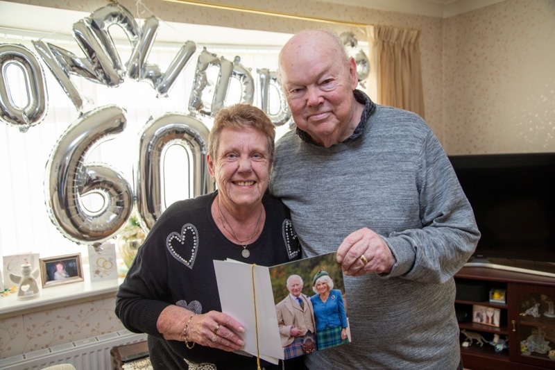 Diamond wedding day: Glyn and Hazel Marsh celebrate their 60th wedding anniversary. Picture: Shaun Colborn. PD094572