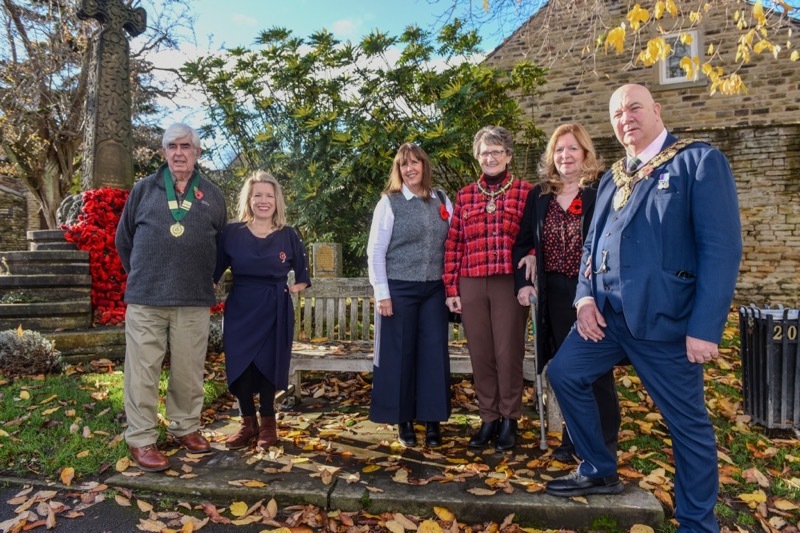REMEMBRANCE: Mayor of Barnsley Dave Leech and MP Marie Tidball.