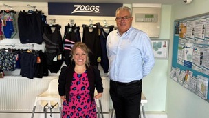 ALL SET: Marie Tidball with Graham Silverwood, from Stocksbridge Leisure Centre.