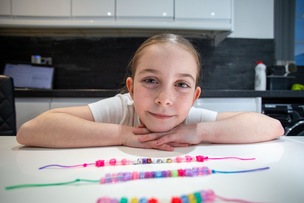 FUNDRAISER: MYLA JOBLING with her latest fund raising project. Picture Shaun Colborn PD094631