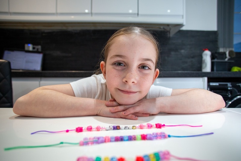 FUNDRAISER: MYLA JOBLING with her latest fund raising project. Picture Shaun Colborn PD094631