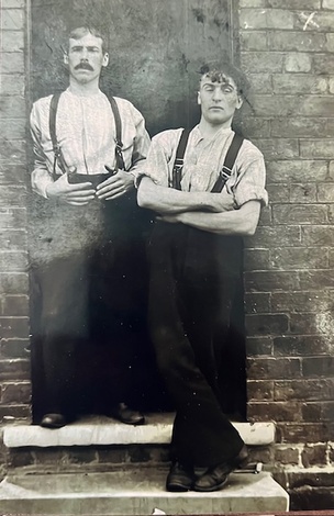 REMEMBERED: Alfred Brown (left).