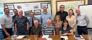 FORGING AHEAD: MP Marie Tidball meets with interested parties involved with the Penistone Line’s planned upgrade.