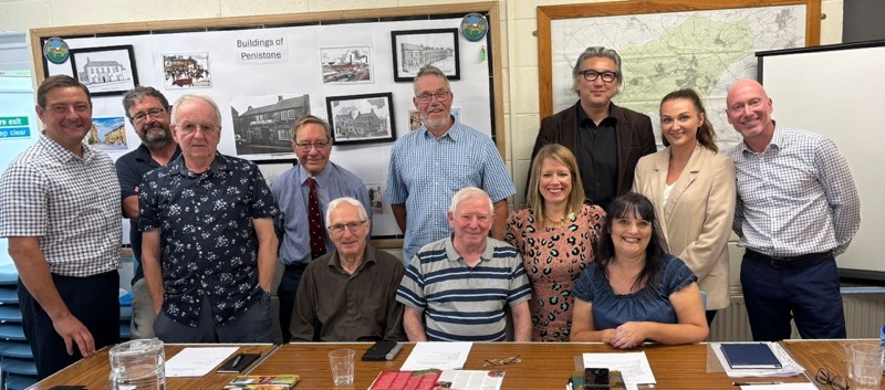 FORGING AHEAD: MP Marie Tidball meets with interested parties involved with the Penistone Line’s planned upgrade.