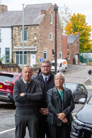 CONCERNS: Couns James Higginbottom, Brenda Eastwood and Robert Frost.